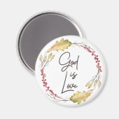 Gott ist Liebe - spirituell und religiös Magnet (Vorderseite/Rückseite)