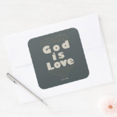 Gott ist Liebe-Sticker Quadratischer Aufkleber (Umschlag)