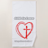 "Gott ist Liebe." Strandtuch (Vorderseite)