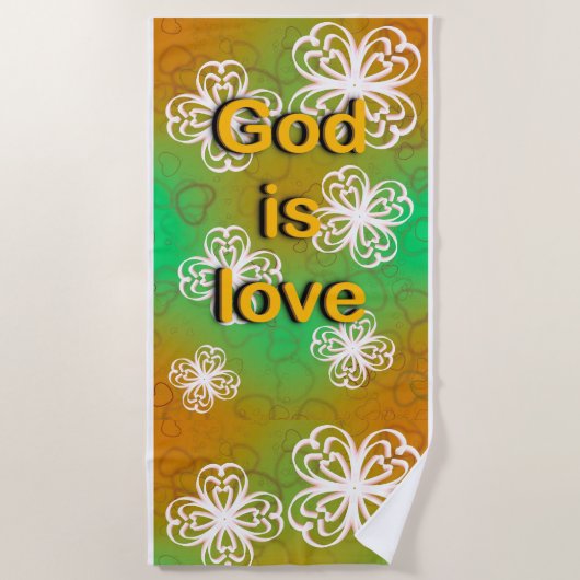 Gott ist Liebe Strandtuch (Vorderseite)