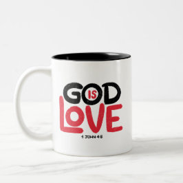 Gott ist Liebe Tasse von Hand