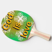 Gott ist Liebe Tischtennis Schläger (Seitenansicht)
