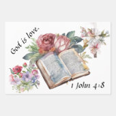 Gott ist Liebe - tröstendes Design Geschenkpapier Set (Vorderseite 3)