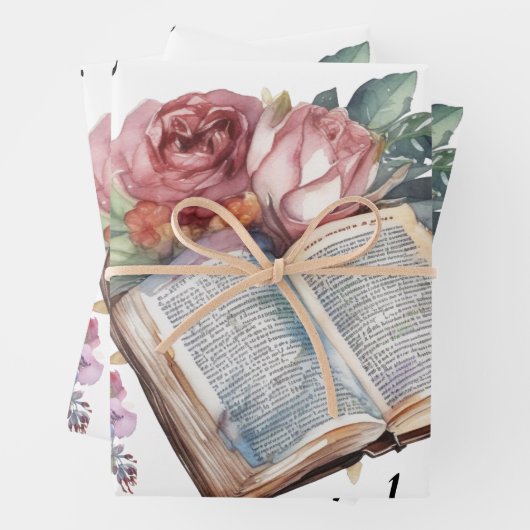 Gott ist Liebe - tröstendes Design Geschenkpapier Set (Beispiel)