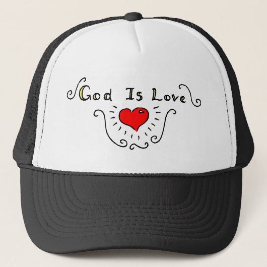 Gott ist Liebe Truckerkappe (Vorderseite)