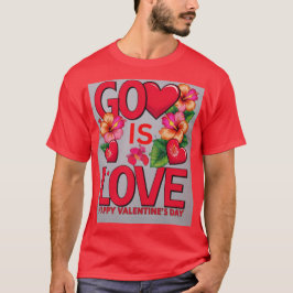Gott ist Liebe Valentinstag T-Shirt