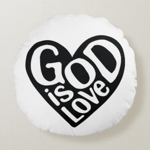 Gott ist Liebe wie Jesus zitiert die Liebe Gottes Rundes Kissen