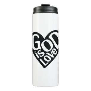 Gott ist Liebe wie Jesus zitiert die Liebe Gottes Thermosbecher