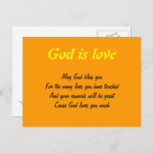 Gott ist Lieben-Postkarten Postkarte (Vorne/Hinten)