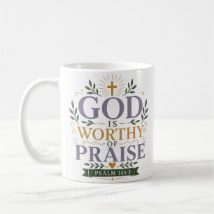 Gott ist lobenswert Christliches Zitat Kaffeetasse