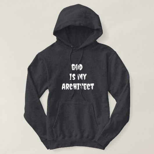 Gott ist mein Architekt Hoodie (Design vorne)