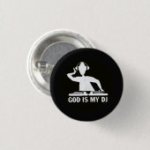 Gott ist mein DJ! Button (Vorne & Hinten)