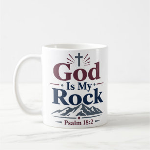 Gott ist mein Fels Motivationsschrift-Zitat Kaffeetasse