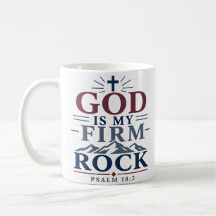 Gott ist mein fester Fels Bibelzitat Kaffeetasse