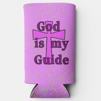 Gott ist mein Führer Purple Cross Coozie Selters Dosenkühler