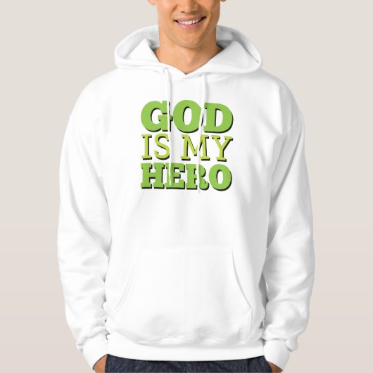 Gott ist mein Held Hoodie (Vorderseite)