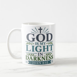 Gott ist mein Licht in der Dunkelheit Moderne Glau Kaffeetasse