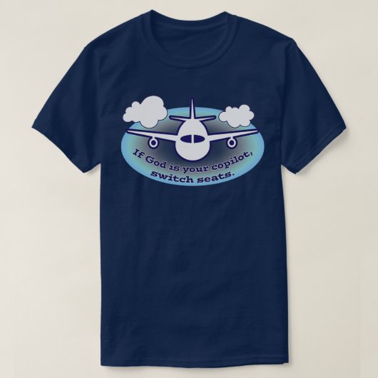 Gott ist mein Pilot T-Shirt (Design vorne)
