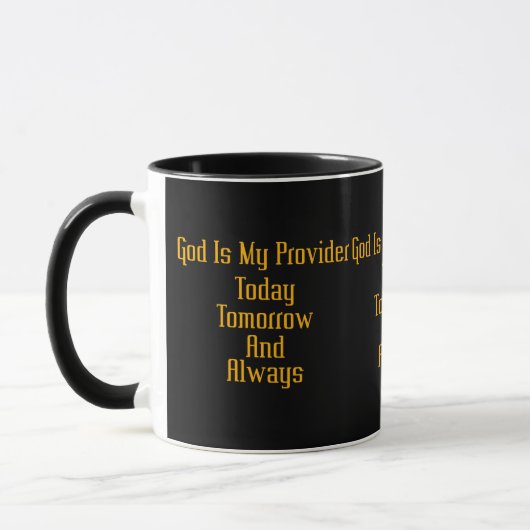 Gott ist mein Provider Zwei-Tonen-Tasse Tasse (Links)