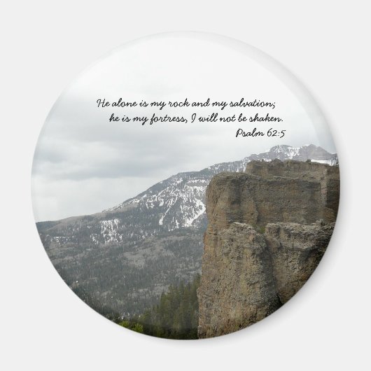 Gott ist mein Rock & Rettung Magnet (Vorne)