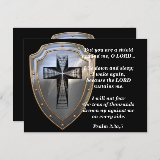 Gott ist mein Schild Postkarte (Vorne/Hinten)