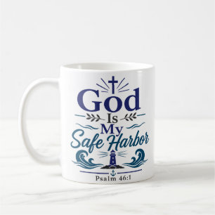 Gott ist mein sicherer Hafen Bibelwahrheitszitat Kaffeetasse