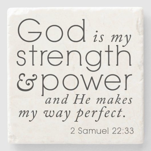 Gott ist mein Stärke Pastor-Anerkennungsgeschenk Steinuntersetzer (Vorderseite)