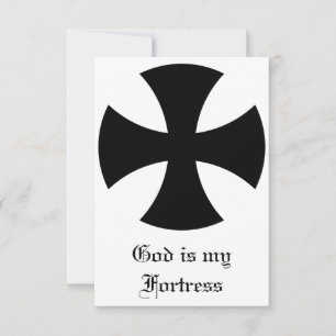 Gott ist Meine Festung Kreuz Heilige Karte