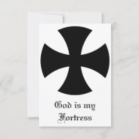 Gott ist Meine Festung Kreuz Heilige Karte | Pater