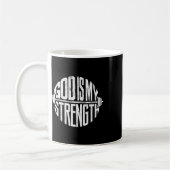 Gott ist meine Kraft Christlicher Glaubenssatz Gym Kaffeetasse (Links)