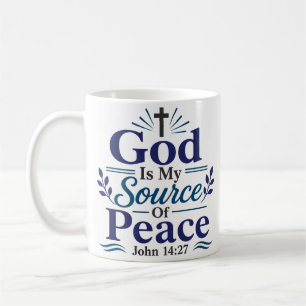 Gott ist meine Quelle des Friedens Morgen-Andachts Kaffeetasse