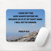 Gott ist meine rechte Hand Psalm 16:8 Bibelverse Mousepad (Mit Mouse)