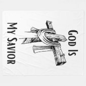 Gott ist meine Retter-Bibel Christlich Fleecedecke (Vorderseite (Horizontal))