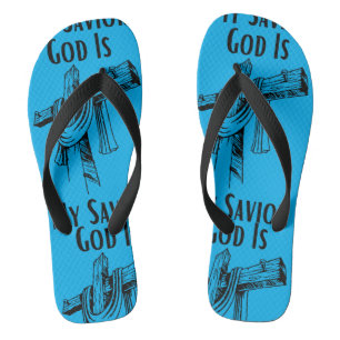 Gott ist meine Retter-Bibel Christlich-Theme-Aqua Badesandalen
