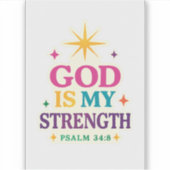 Gott ist meine Stärke - FaithFuel Power Aufkleber (Vorderseite)
