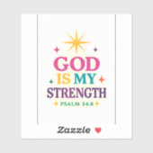 Gott ist meine Stärke - FaithFuel Power Aufkleber (Blatt)