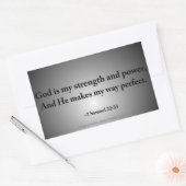 Gott ist meine Stärke und Power Bibelzitate Rechteckiger Aufkleber (Umschlag)