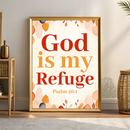 Gott ist meine Zuflucht Boho Christlich Wall Art P Poster