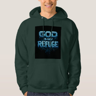 Gott ist meine Zuflucht – Futuristisches Robotik-T Hoodie