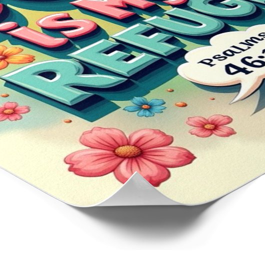 Gott ist meine Zuflucht Poster (Ecke)