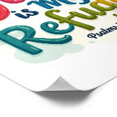 Gott ist meine Zuflucht Poster (Ecke)