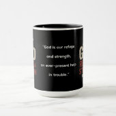 Gott ist meine Zuflucht und Kraft - Kriegerglaube Tasse (Zentrum)