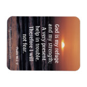 Gott ist meine Zuflucht und mein kraftvolles Bibel Magnet (Horizontal)