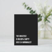 Gott ist Minimalistisch Postkarte (Stehend Vorderseite)