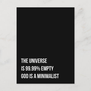 Gott ist Minimalistisch Postkarte