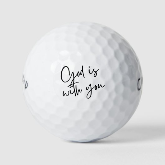 'Gott ist mit dir' Ermutigendes aufmunterndes Gesc Golfball (Vorderseite)