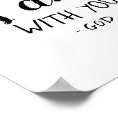 Gott ist mit dir, ich bin Christlich Wall Art Poster (Ecke)