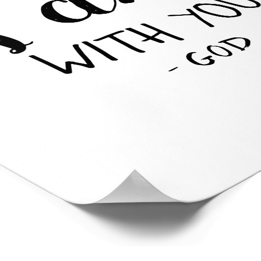 Gott ist mit dir, ich bin Christlich Wall Art Poster (Ecke)