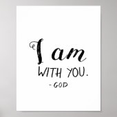 Gott ist mit dir, ich bin Christlich Wall Art Poster (Vorne)