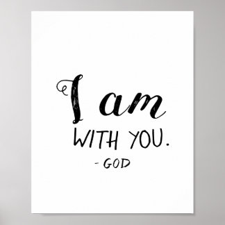 Gott ist mit dir, ich bin Christlich Wall Art Poster